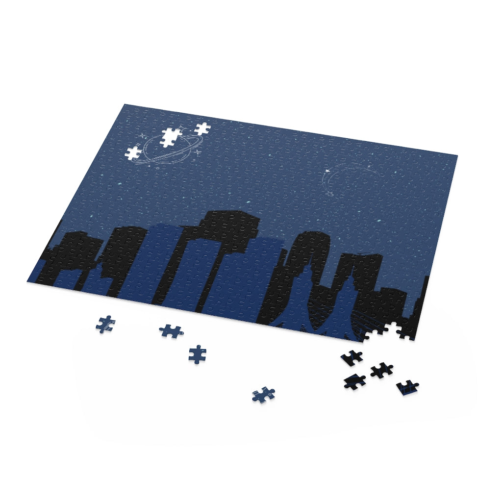 Space Exploration City Puzzle - 500-Piece
