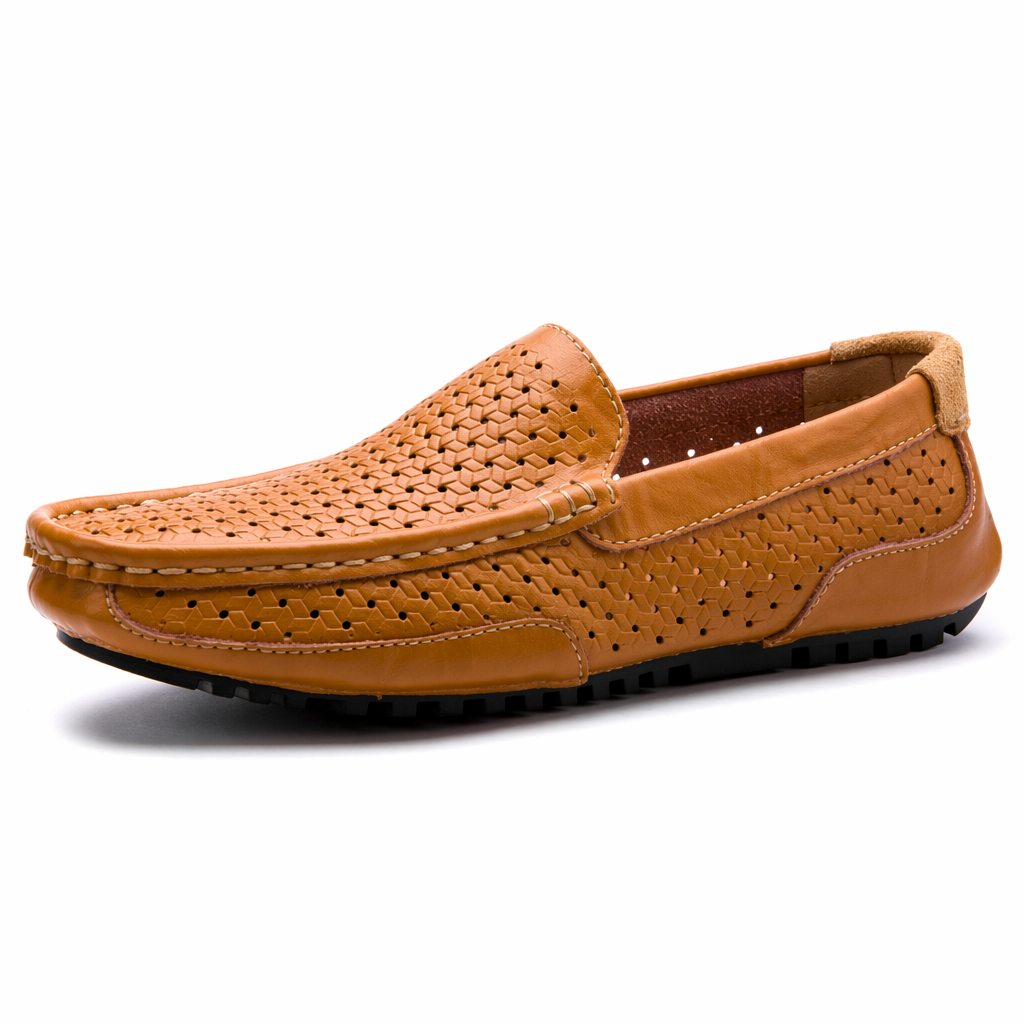 Breathable Loafer Shoes for Men Light Brown