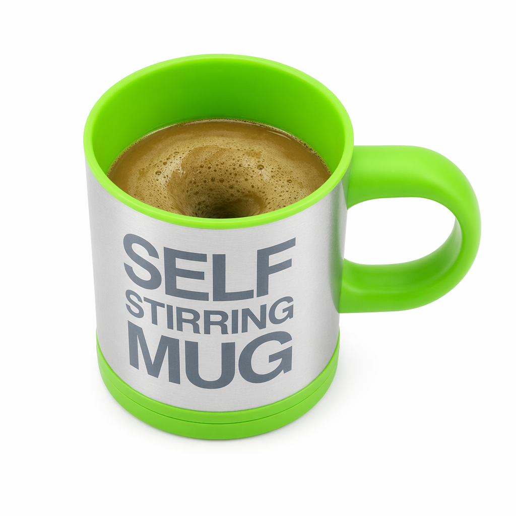 Self-Mixing Coffee Cup for Effortless Brewing Green