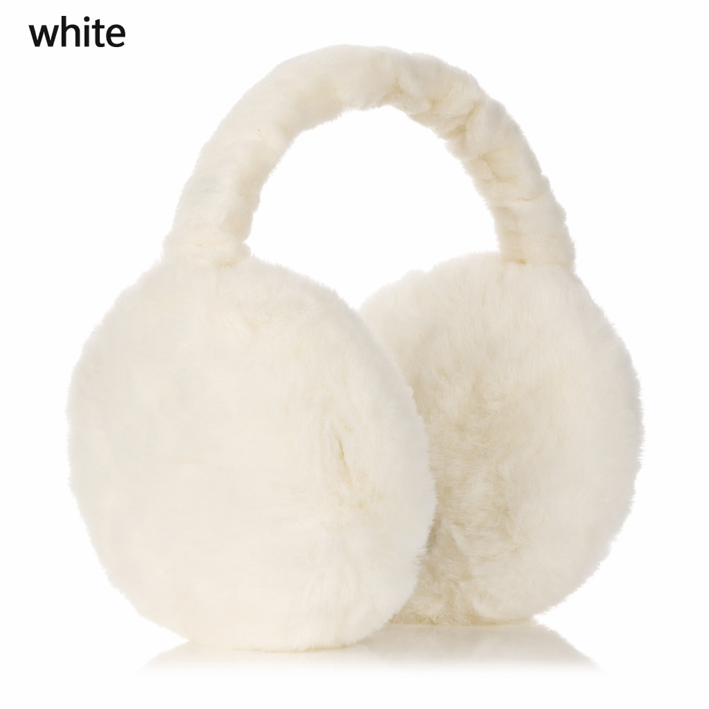 Fuzzy Ear Warmers for Winter White