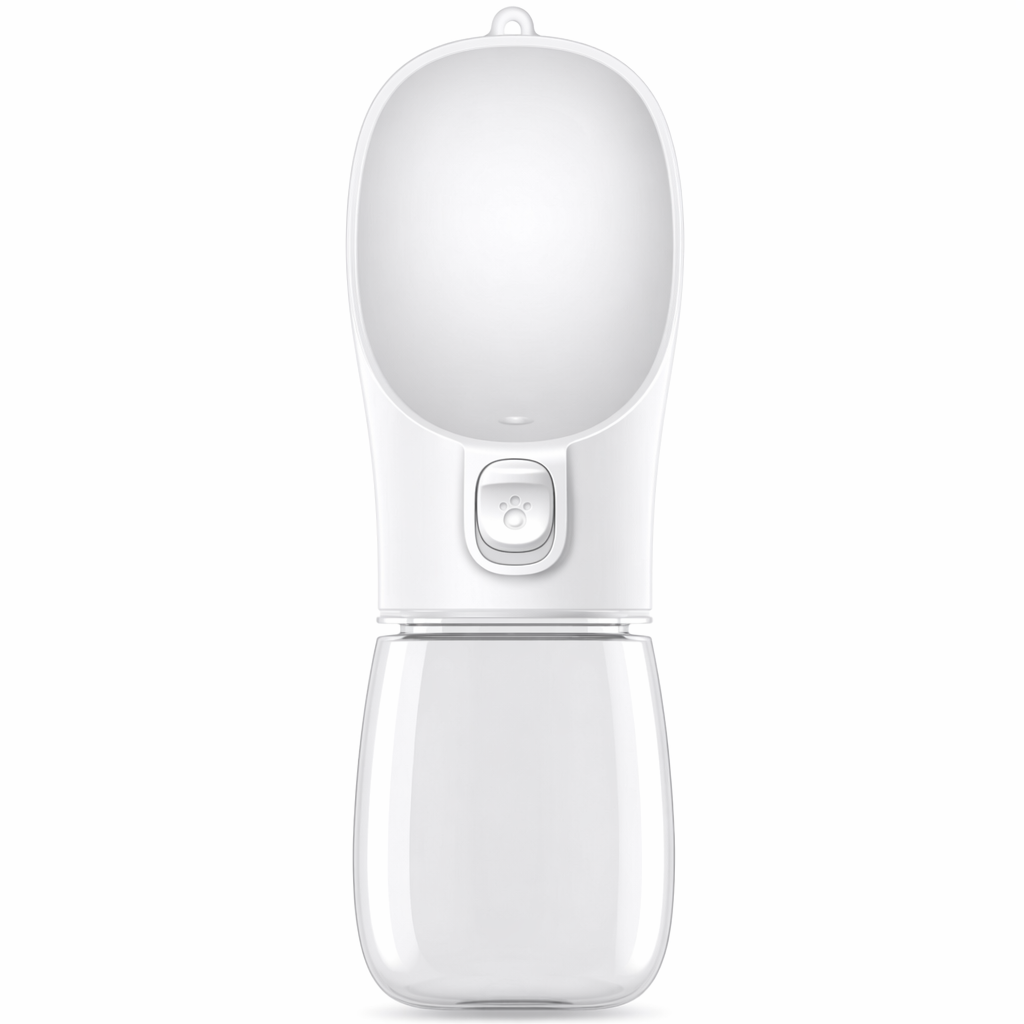 Portable Pet Hydration Bottle for Canines and Felines White