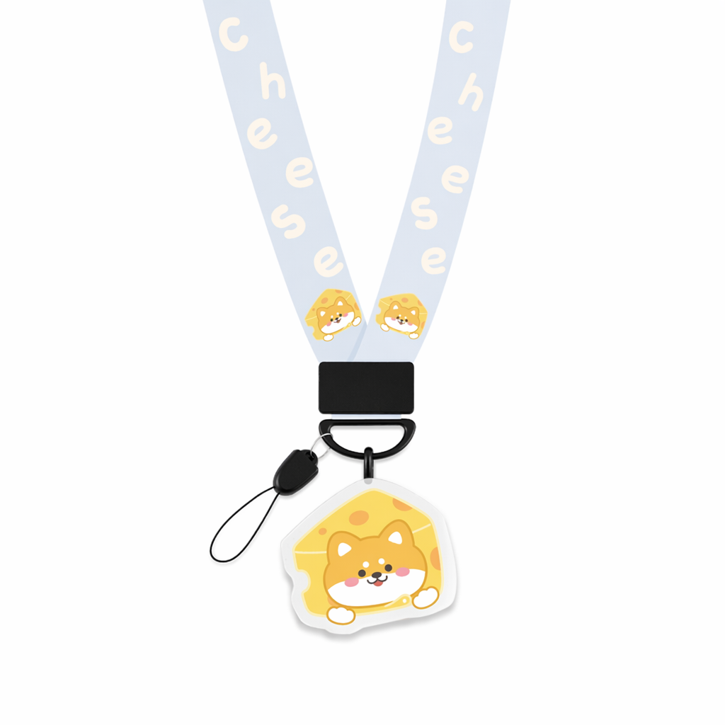 Kawaii Food Keychain Necklaces with Charm Yellow