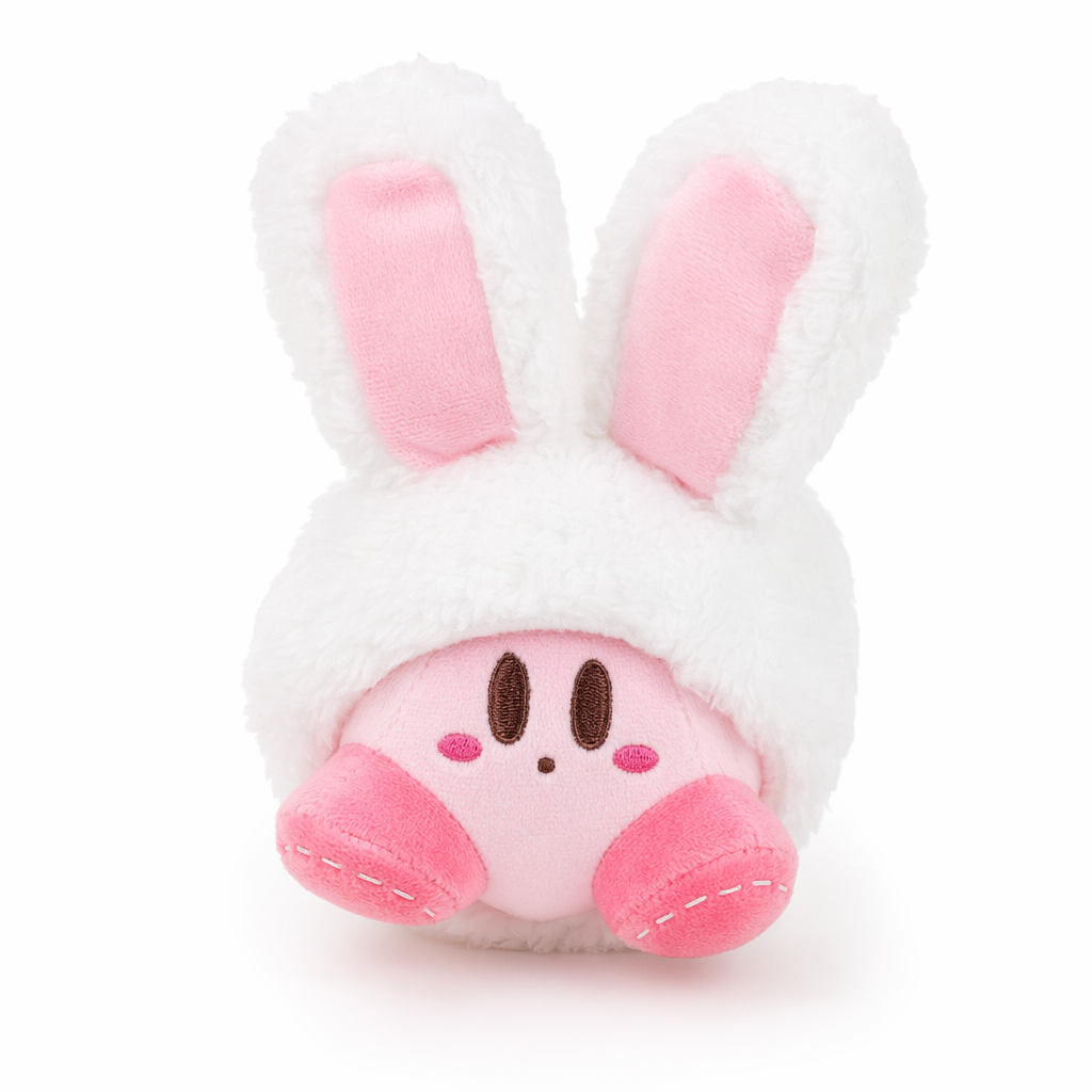 Rabbit Ears Kirby Plush Toy Pink