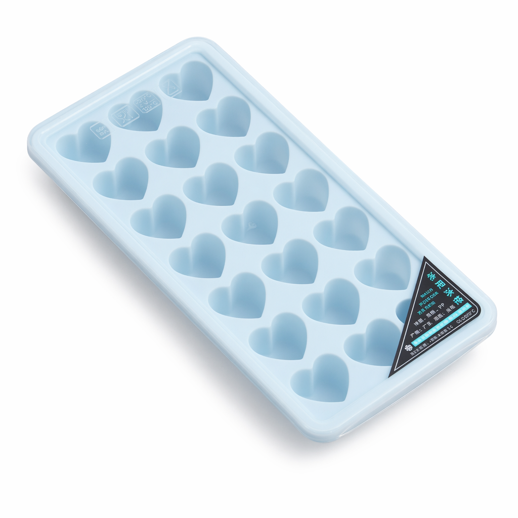 Ice Mold in the Shape of a Heart Blue