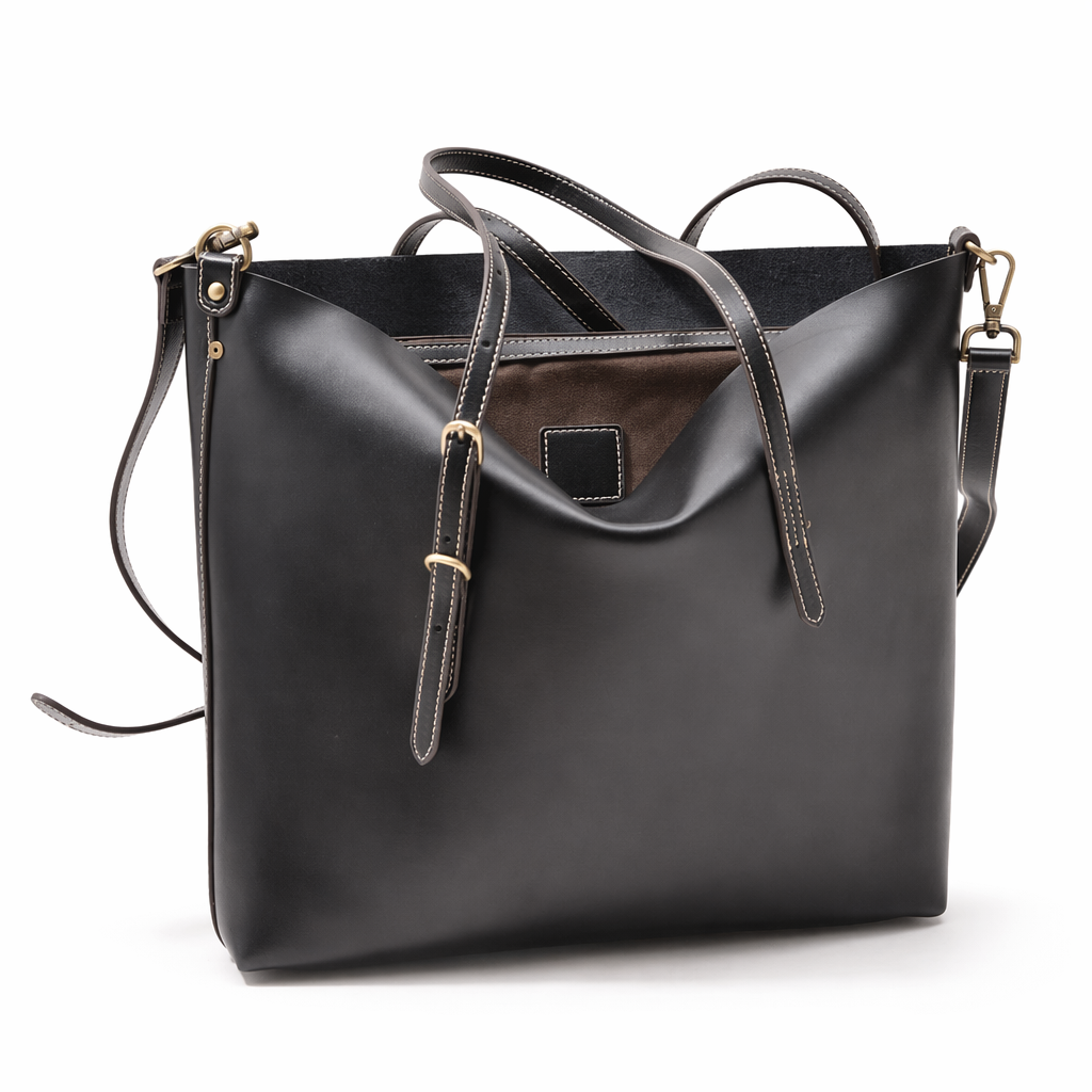 Large Women's Tote Bag with Extended Straps Brown