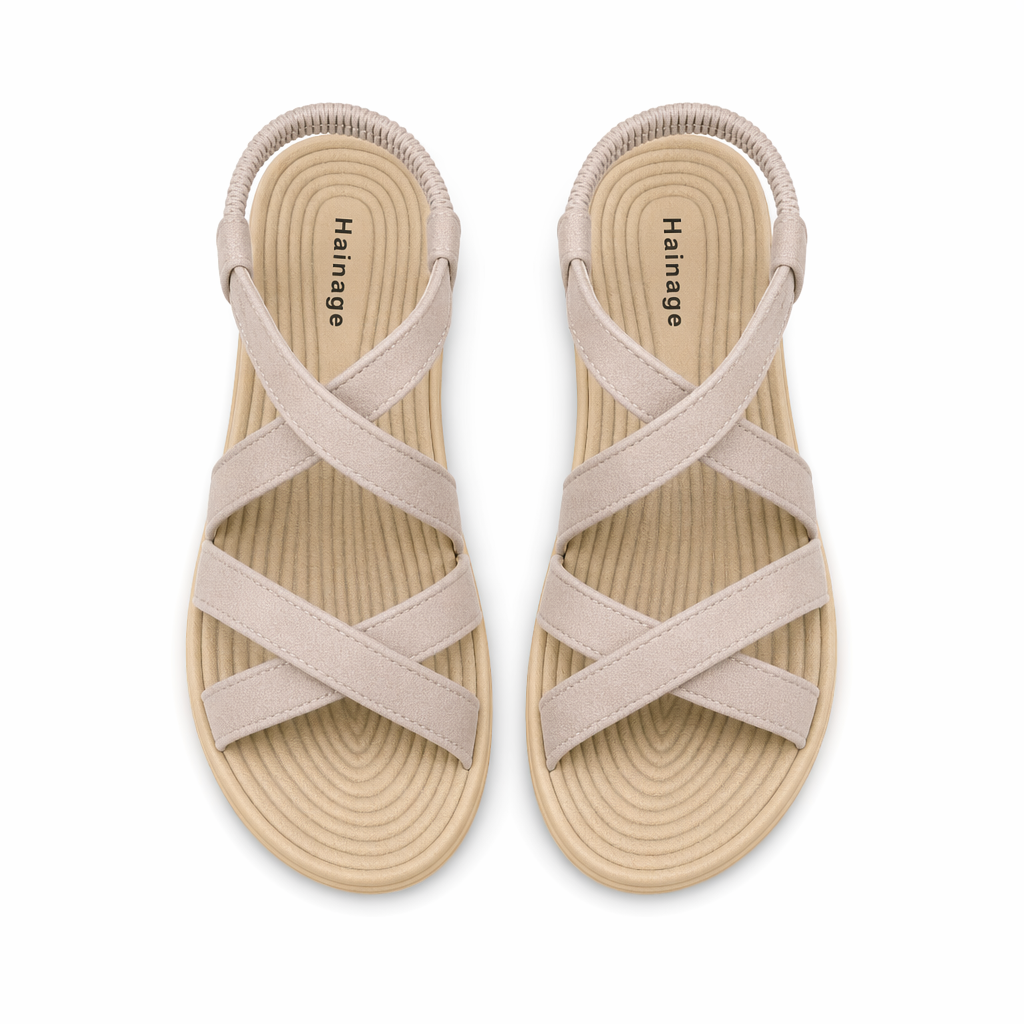 Summer Sandal for Women's Beachwear Beige