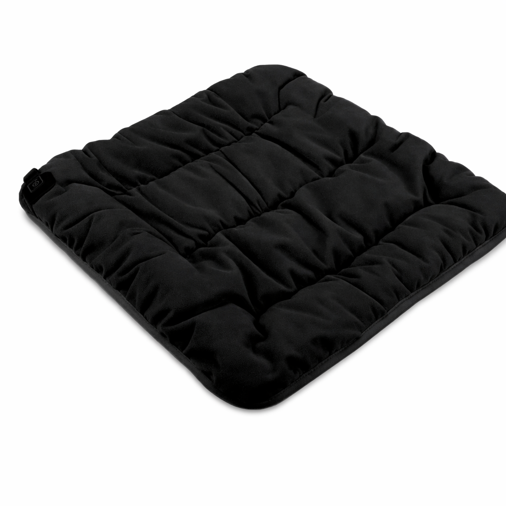 Adjustable Chair Cushion with Heat Function Black