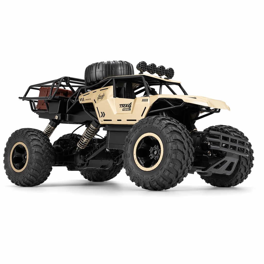 High Speed 1/12 Scale 4WD Monster Truck with 6 Wheels and Remote Control - Dragon Edition Gold