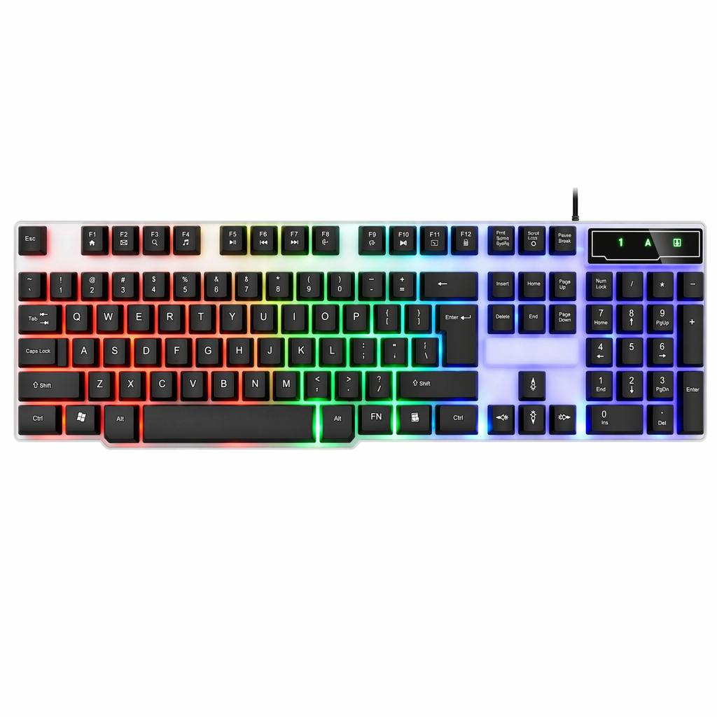 USB Backlit Gaming Keyboard that Radiates Brilliance Black
