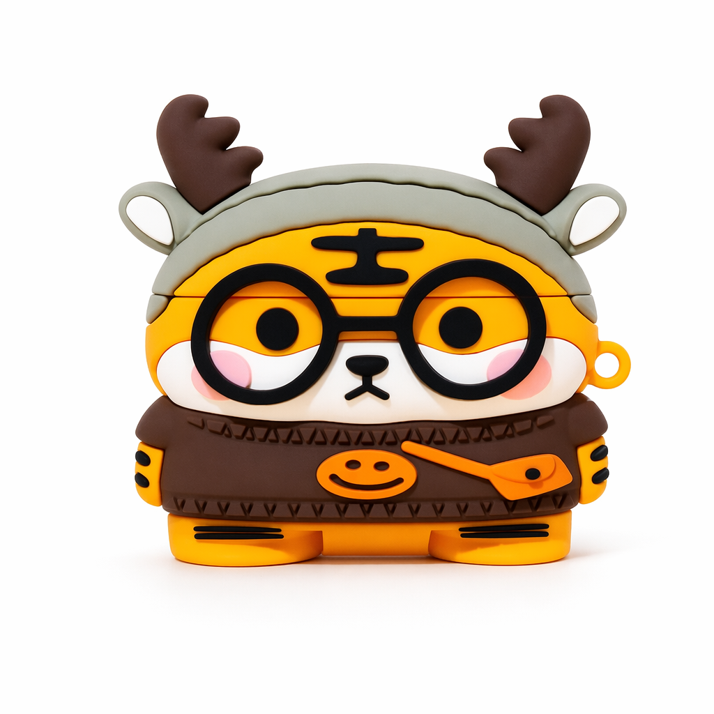 Cute Tiger AirPods Case with Protection Default