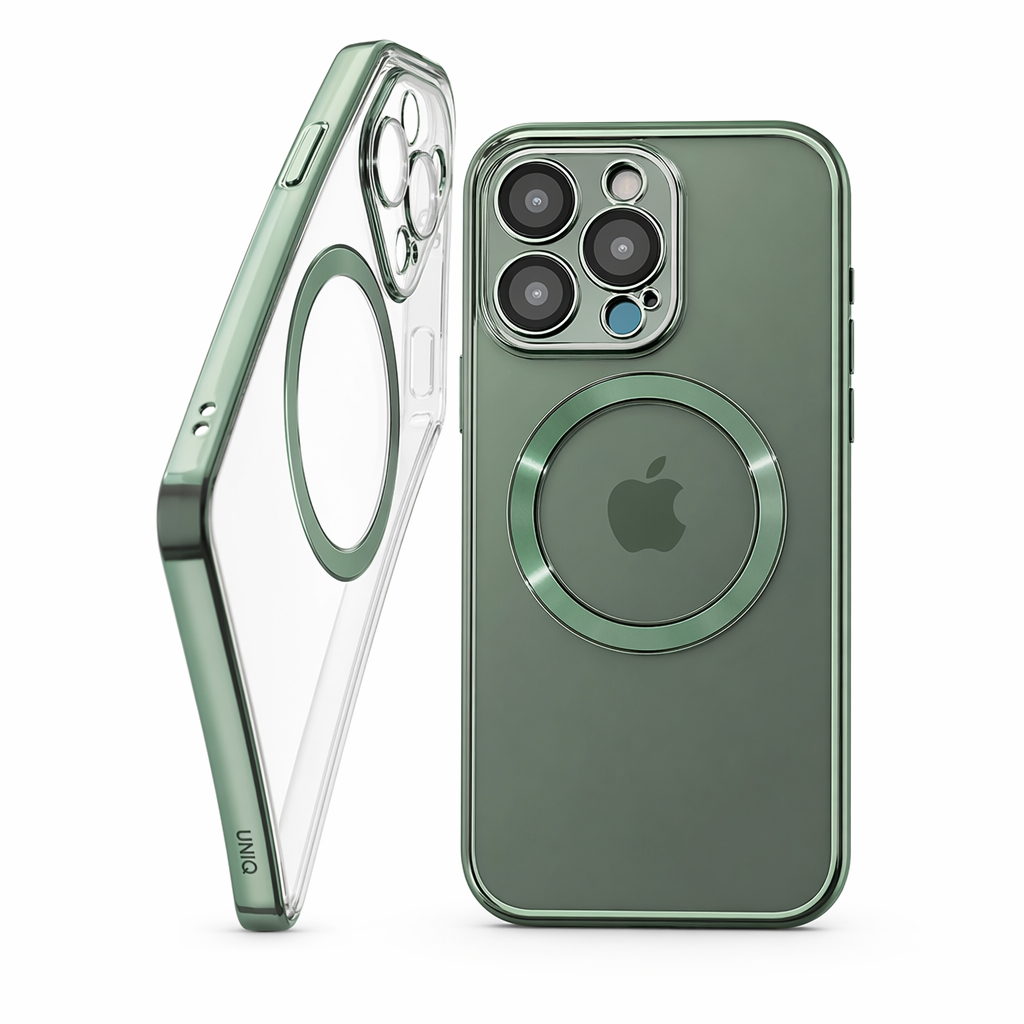 Clear Wireless Charging-Compatible iPhone Case Green