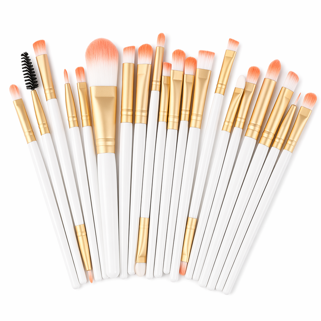 20-Piece Cosmetics Brush Set White
