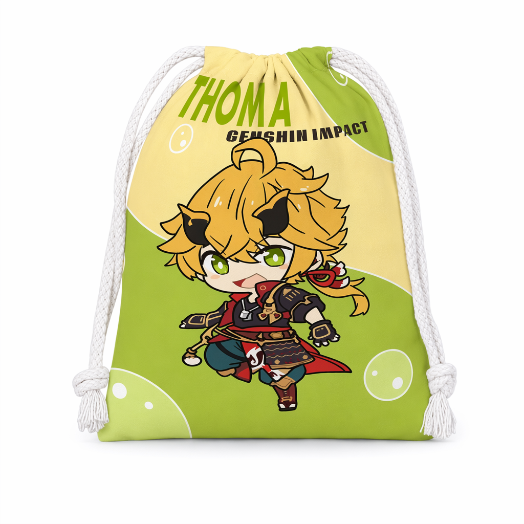 Chibi Genshin Drawstring Bags Set Thoma