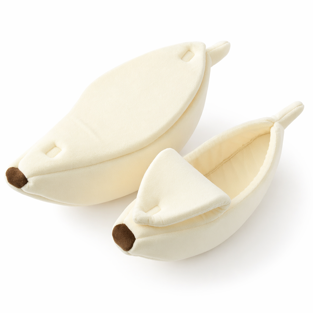 Pet Bed with a Banana Motif Beige 1PC
