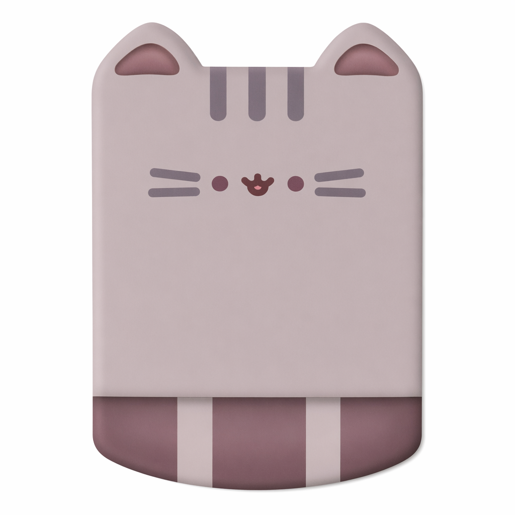 Cute Cat Wrist Support Mousepad Gray