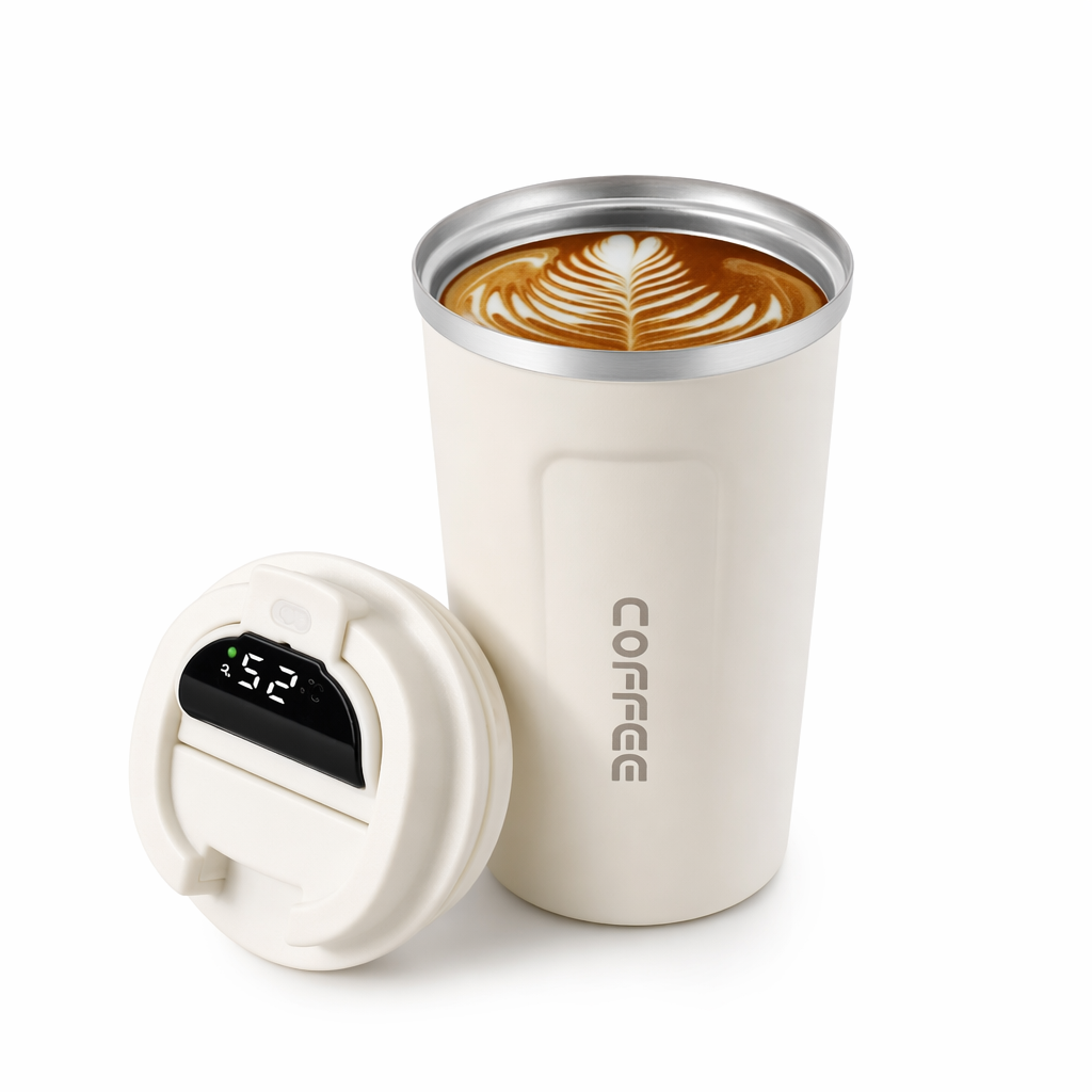 Displaying Digital Thermal Mug White