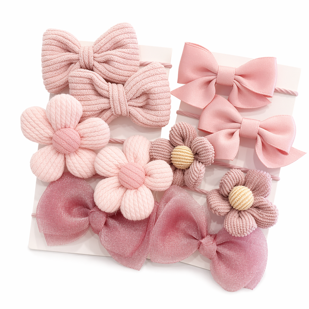 10 Pink Hair Tie Variety Pack Default