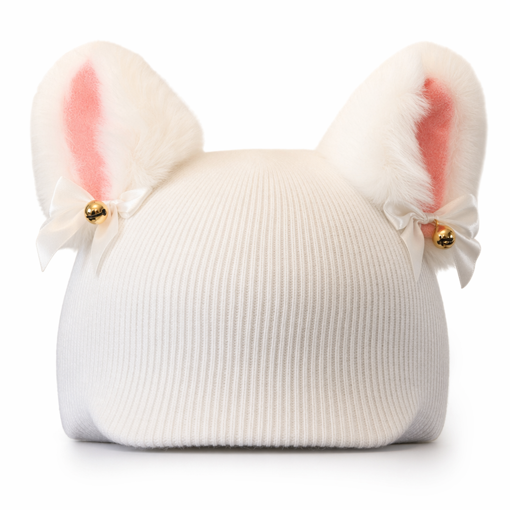 Helmet Rizz Animal Cover for Winter Sports White