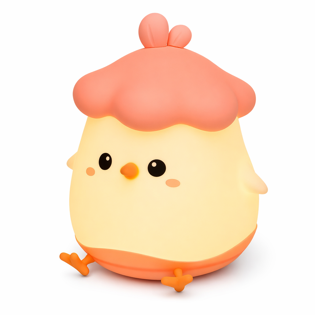 Rechargeable Chick Night Light with Timer Pink