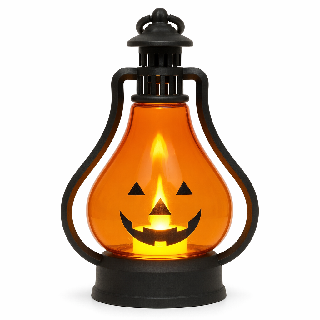 Portable LED Pumpkin Lantern for Halloween Festivities B