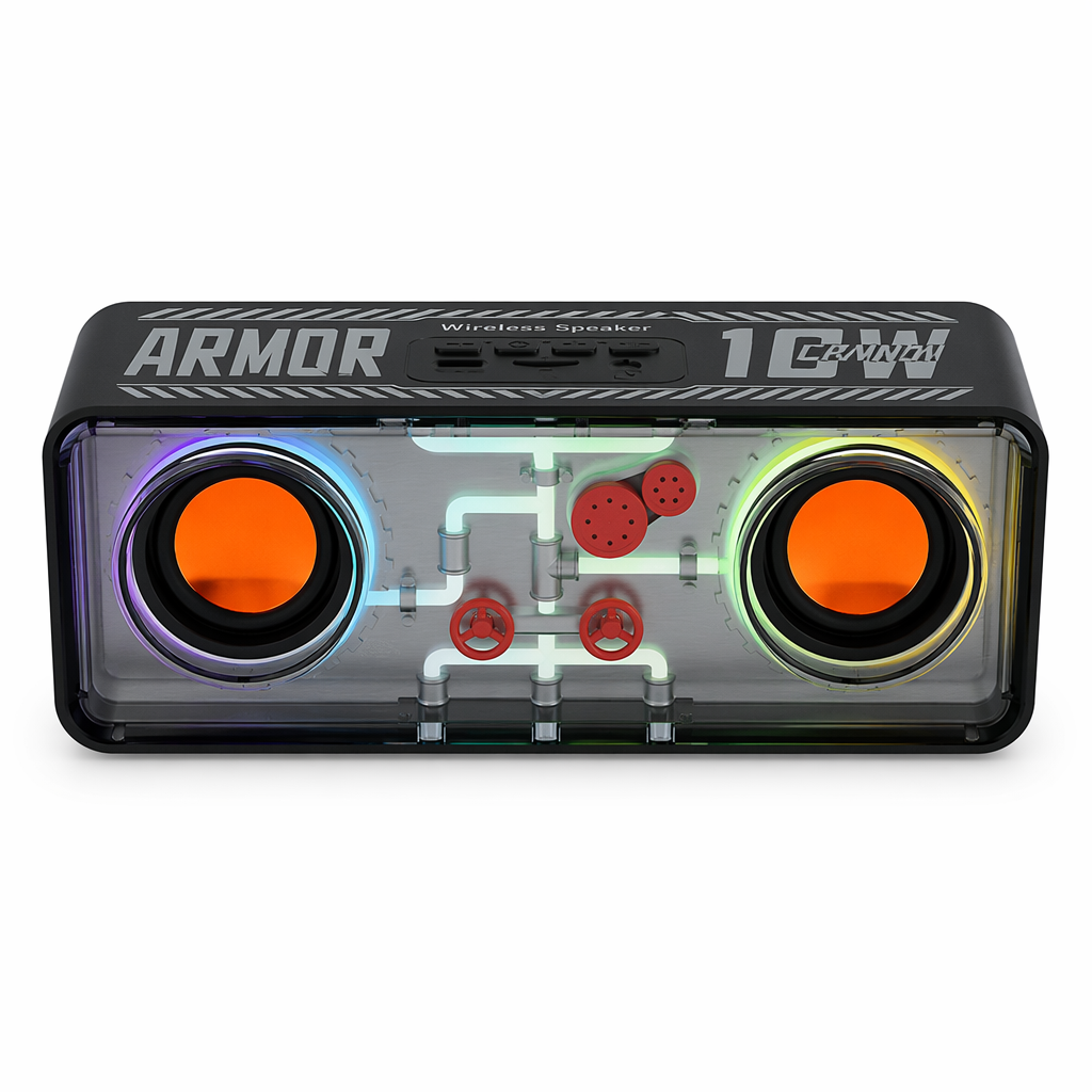 LED Gaming Bluetooth Speaker with RGB Lighting Black