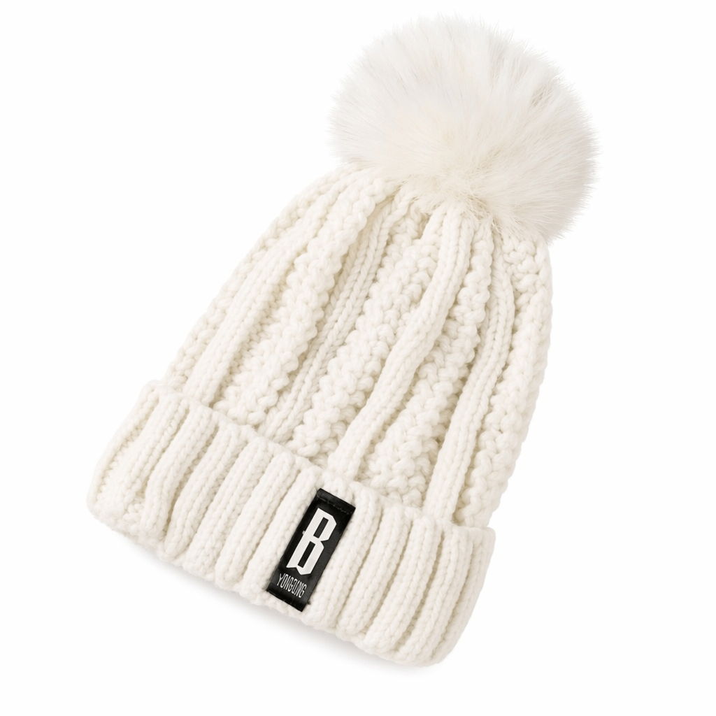 Women's Knitted Winter Beanie White