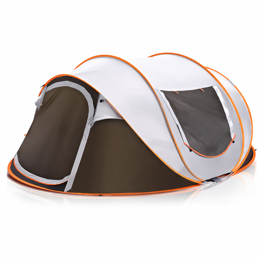 Spacious Automatic Tent for 4-5 Individuals White