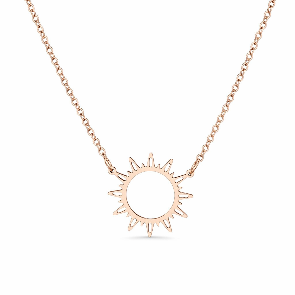 Sunlit Pendant Necklace Rose Gold