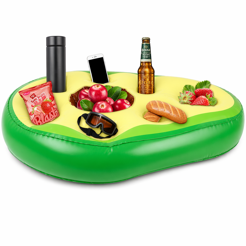 Food-Inspired Floating Tables for Swimming Pools Avocado