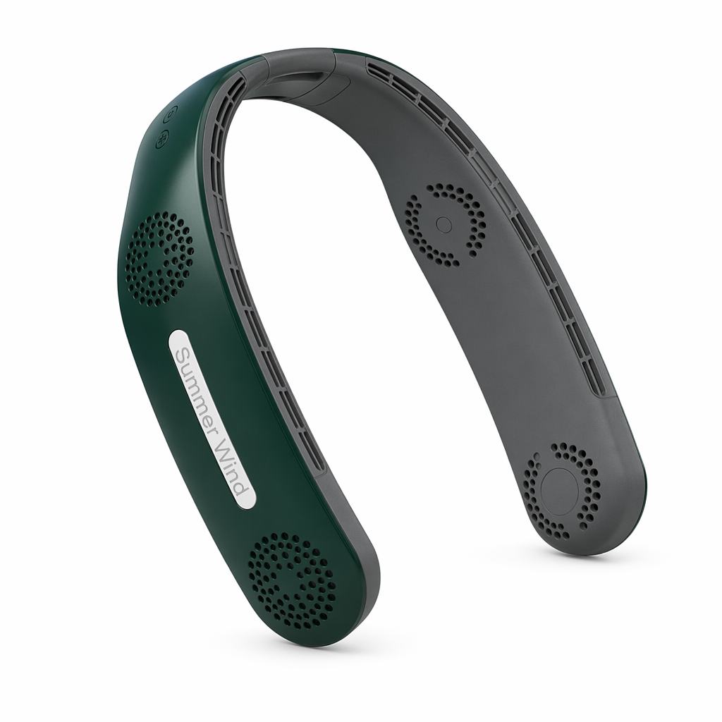Streamlined Portable Neck Fan Dark Green