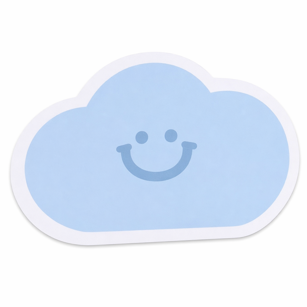 Cloud Mouse Pad: Whimsical, Compact, Durable Sky Blue
