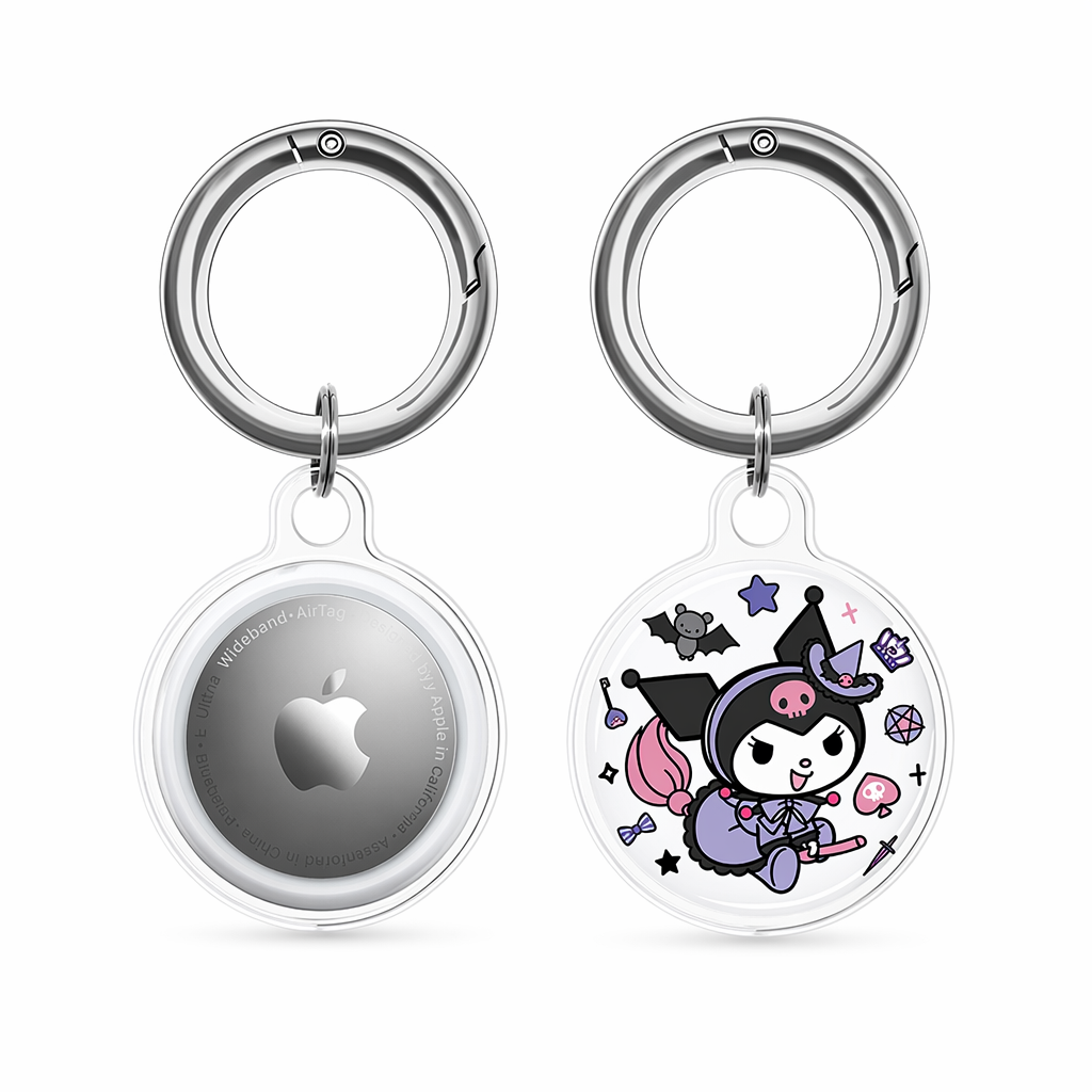 Cute AirTag Case Keychain with Charm F