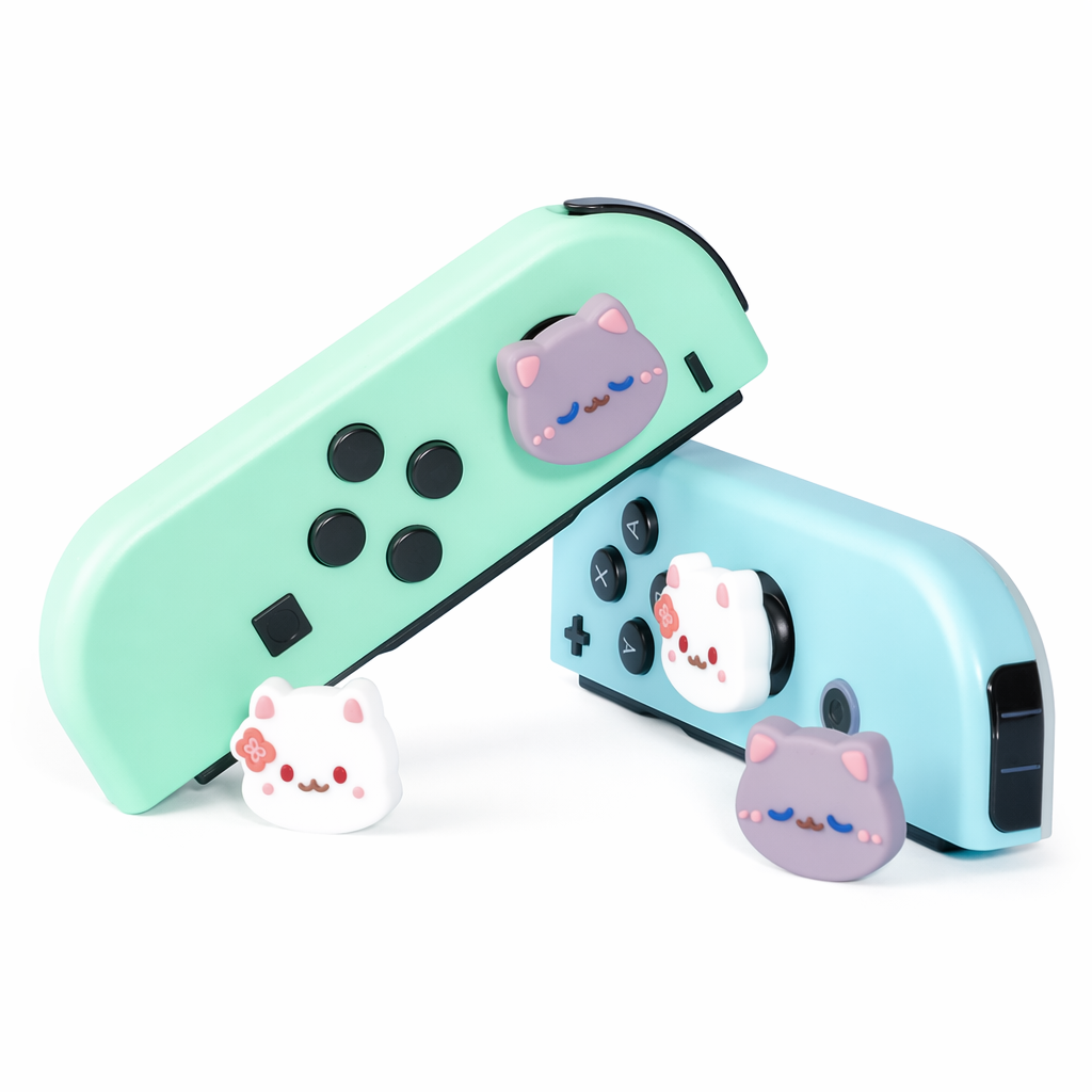 Chibi Cat Switch Joystick Caps: Cute and Comfortable B