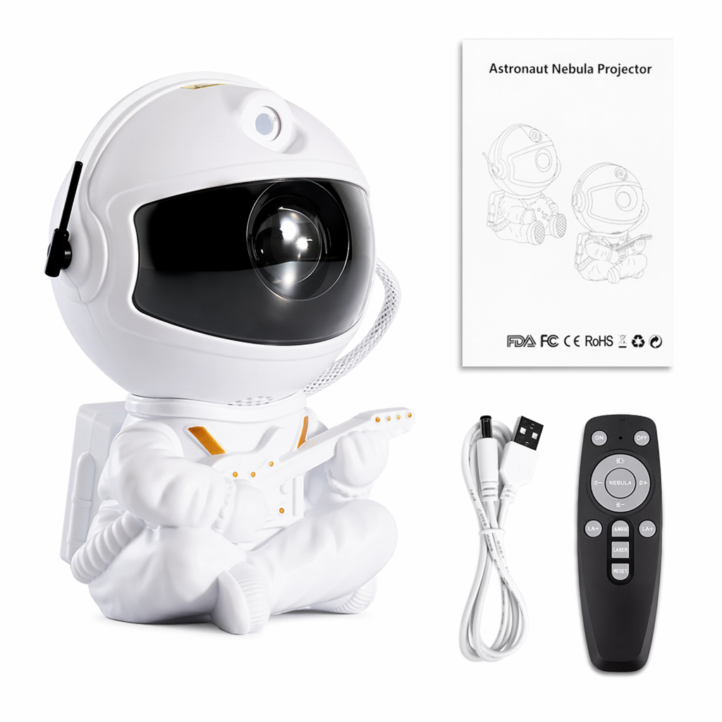 LED Galaxy Projector Lights for Kids Play Guitar White