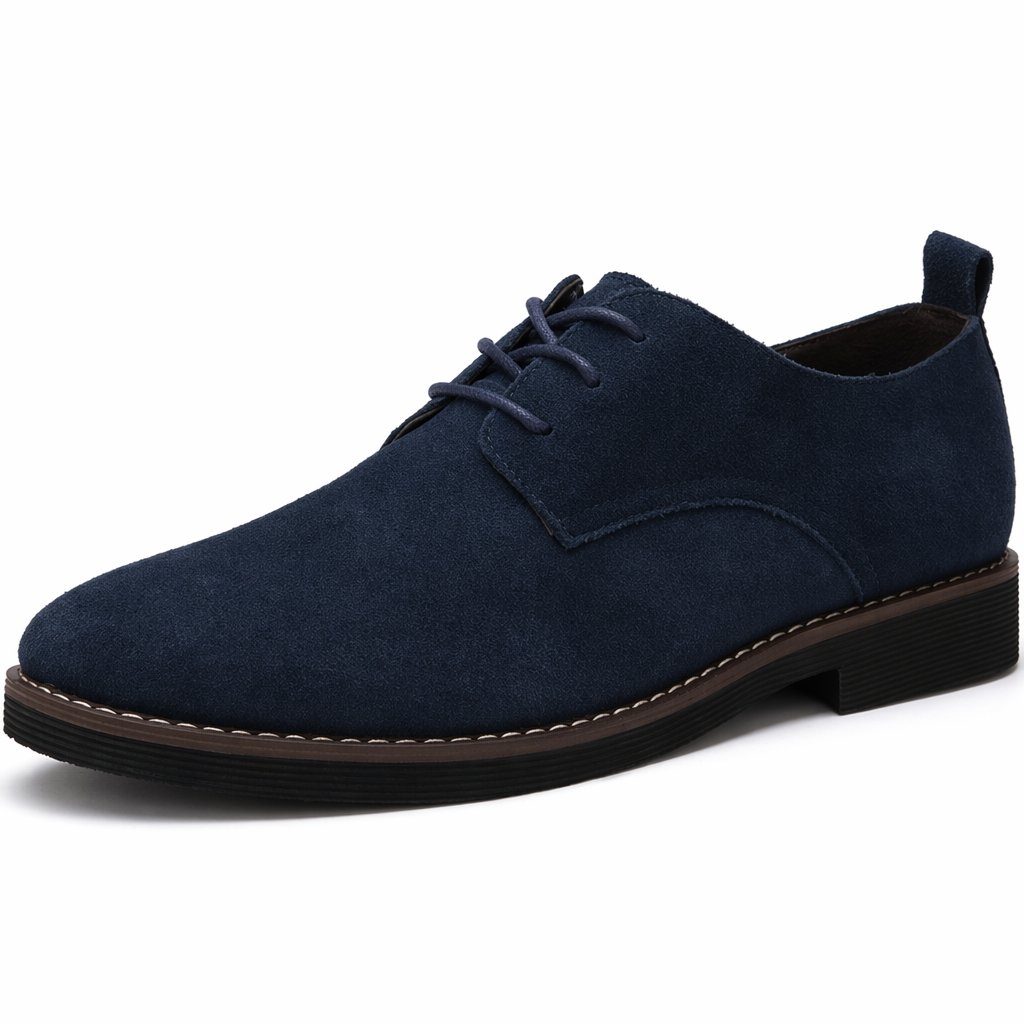 Breathable Lace-up Oxford Shoes for Men's Everyday Wear Blue