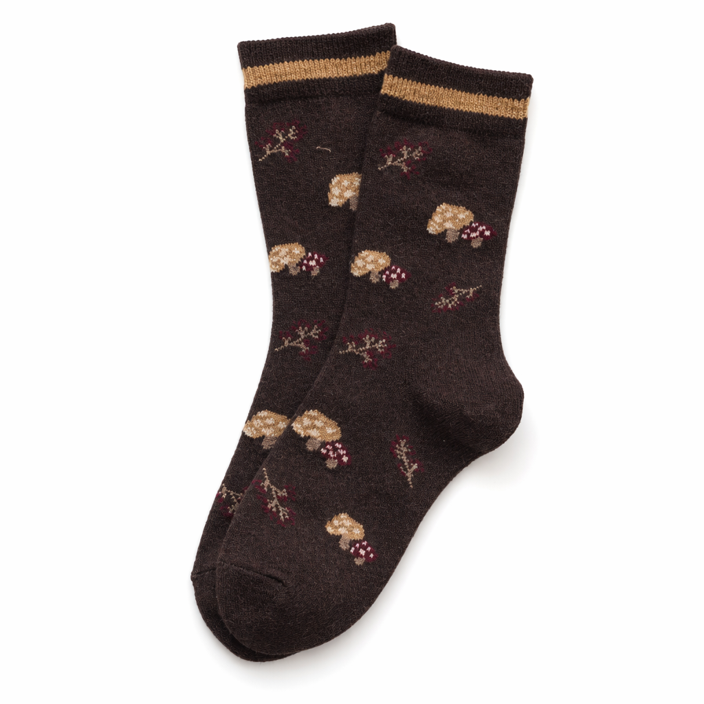 Flowery Fall Socks - Cotton Material 4