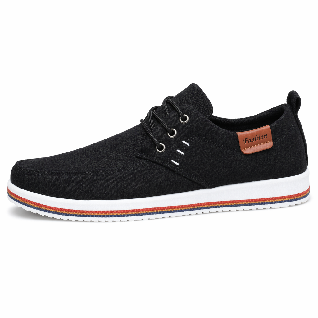 Canvas Loafers for Men's Casual Wear Black
