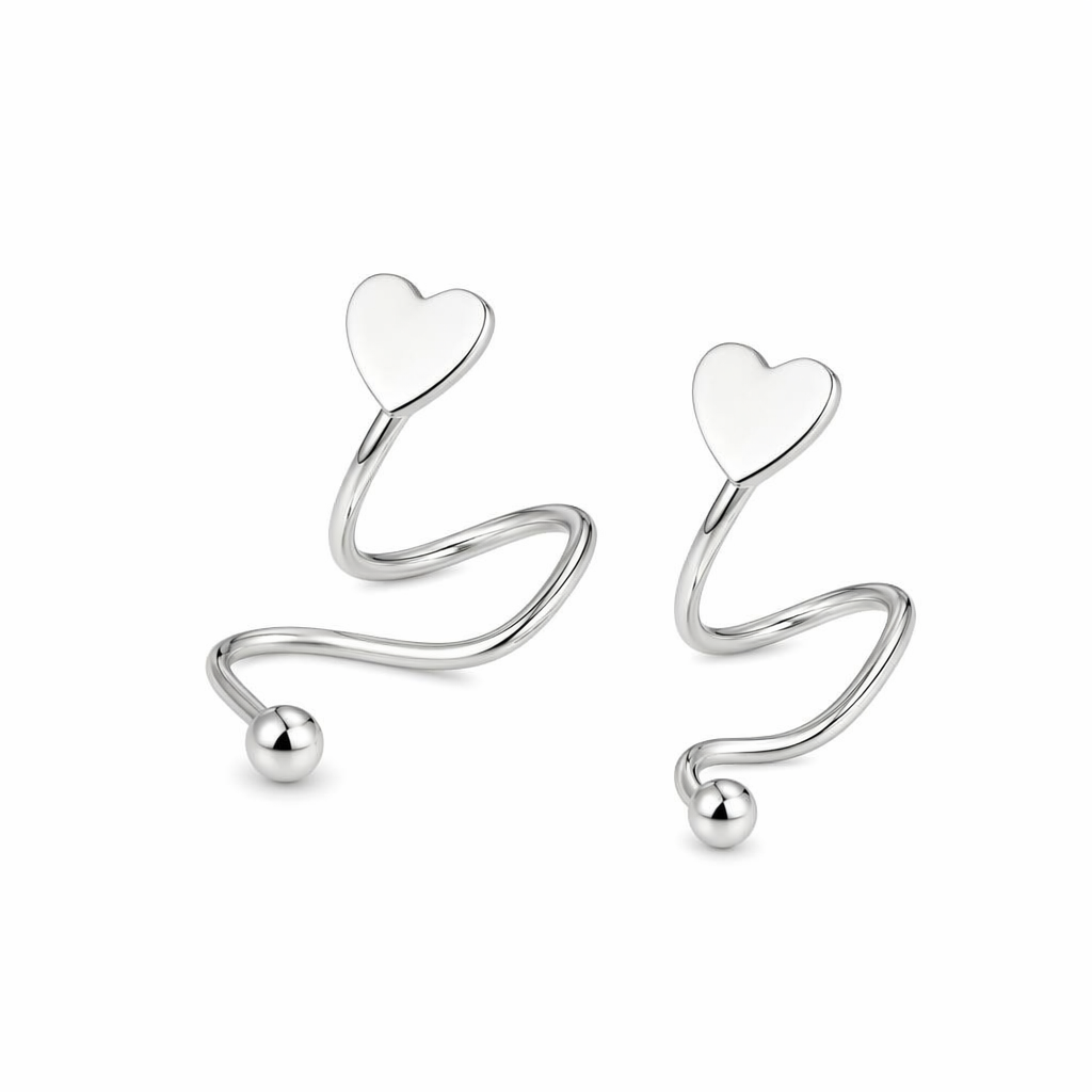 Sleek Star Studs Silver-3