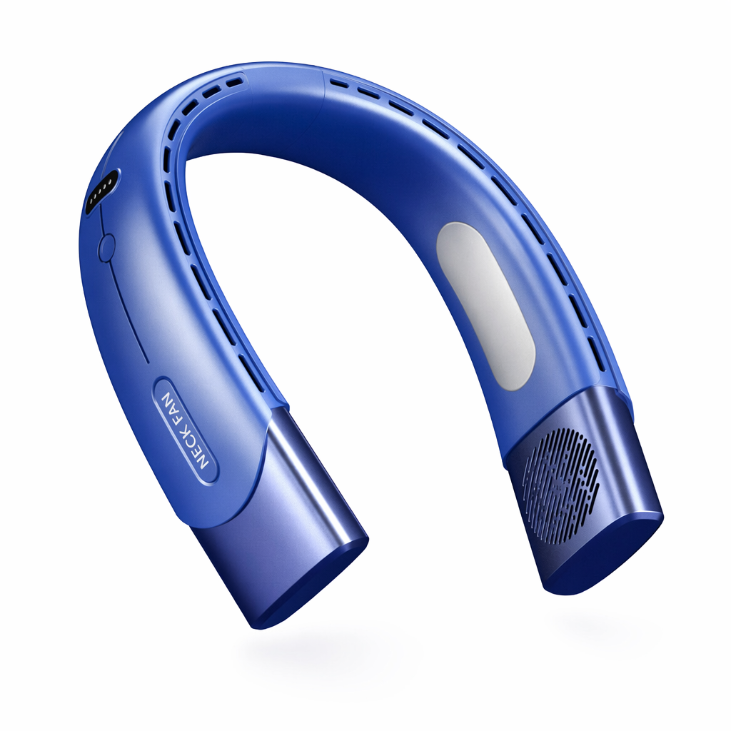 5-Speed Portable Neck Fan for Cooling On-the-Go BLUE
