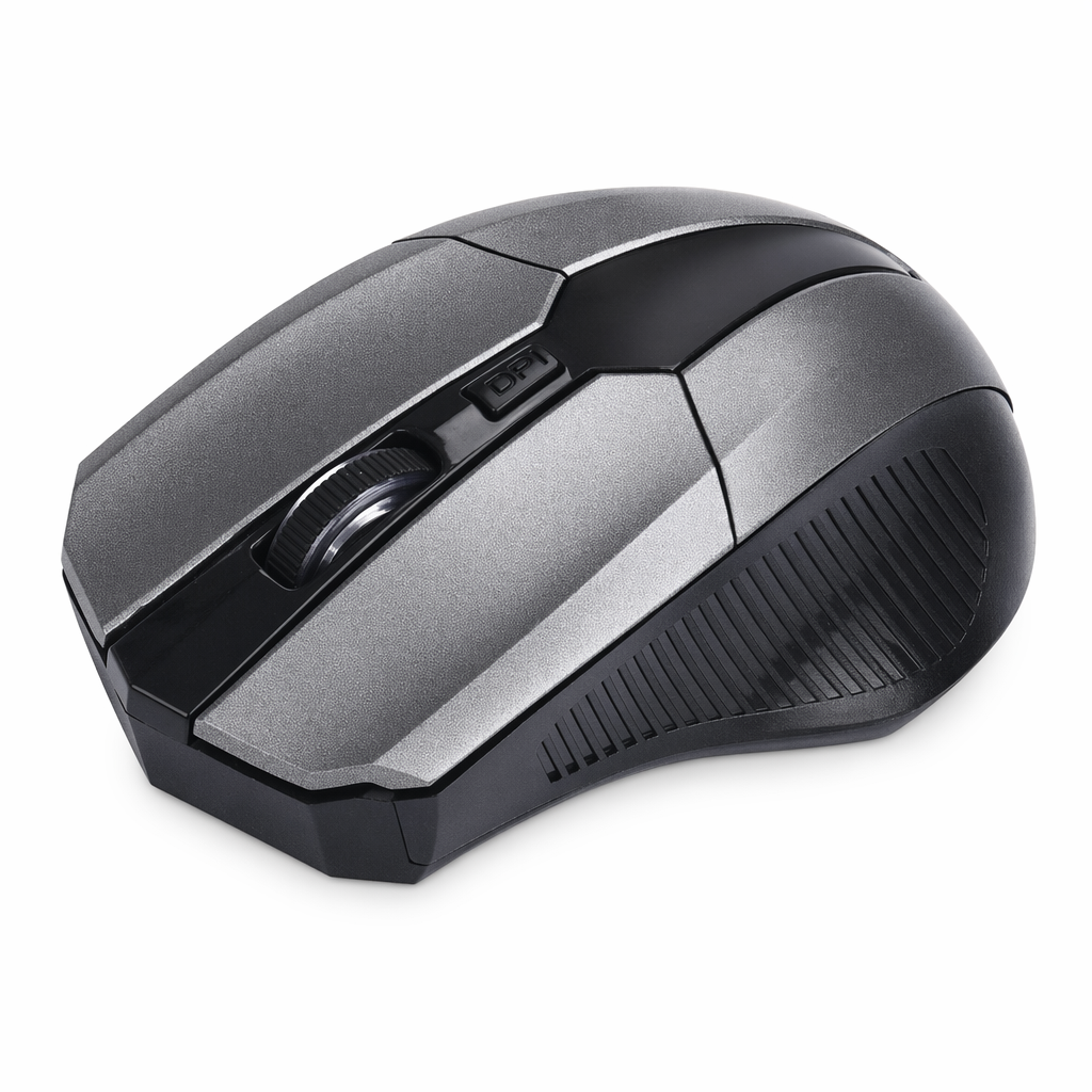 Wireless Optical Mouse for PC and Mac - 2.4GHz Connectivity Gray