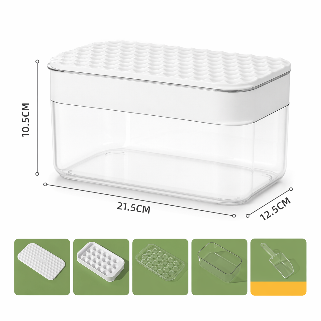 22-Cavity Ice Ball Mold for Large Gatherings White
