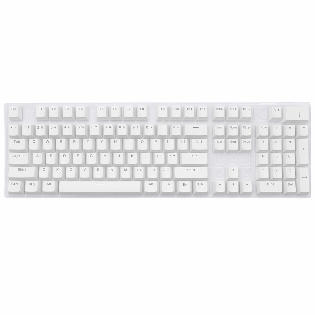 104-Key Mechanical Keyboard Keycap Set White