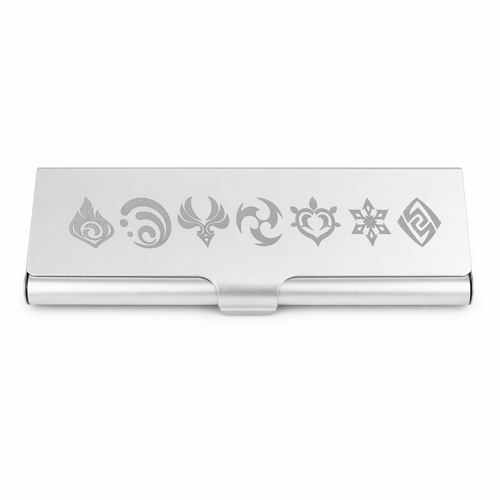 Genshin Impact Aluminum Pencil Case Silver