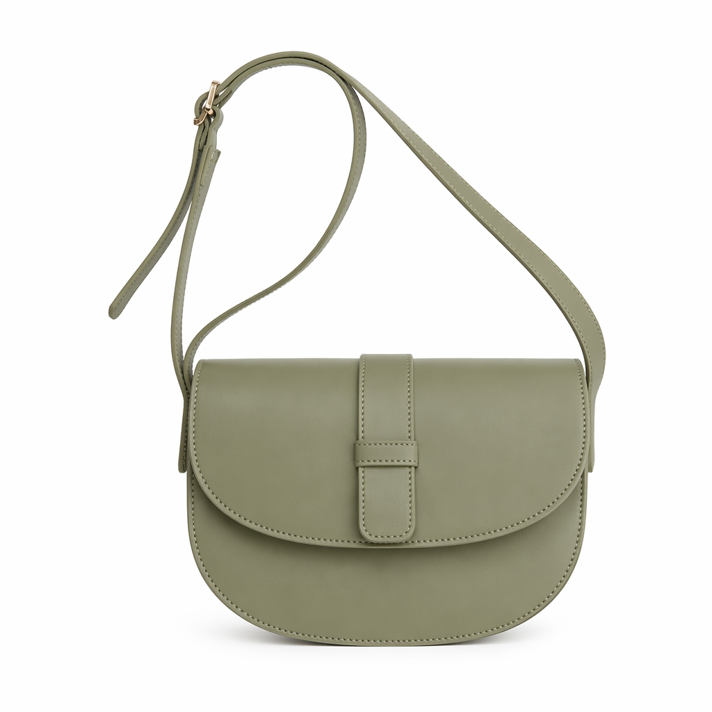 Snap Closure Crossbody Bag for Women Green