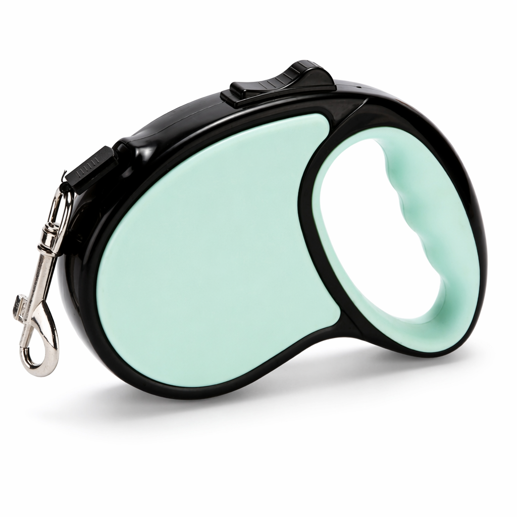 5-Meter Long Retractable Leash for Dogs made of Nylon Green