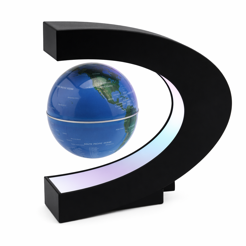LED Magnetic Levitating Globe with Illumination Blue