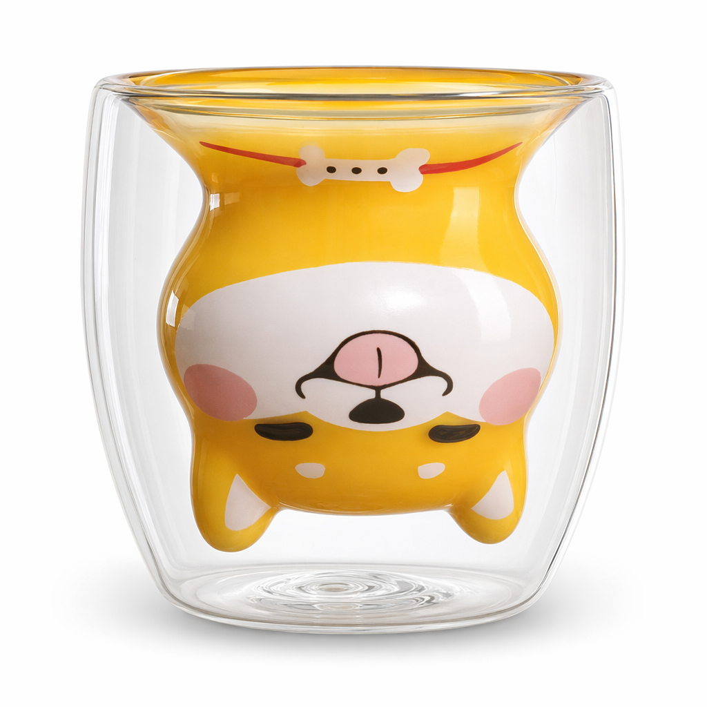 Cute Dog Cup for Animal Lovers Yellow