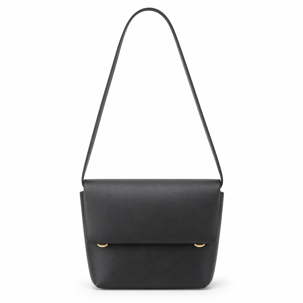 Small Vegan Leather Shoulder Bag for Women - A Stylish Choice for Casual Outings Black