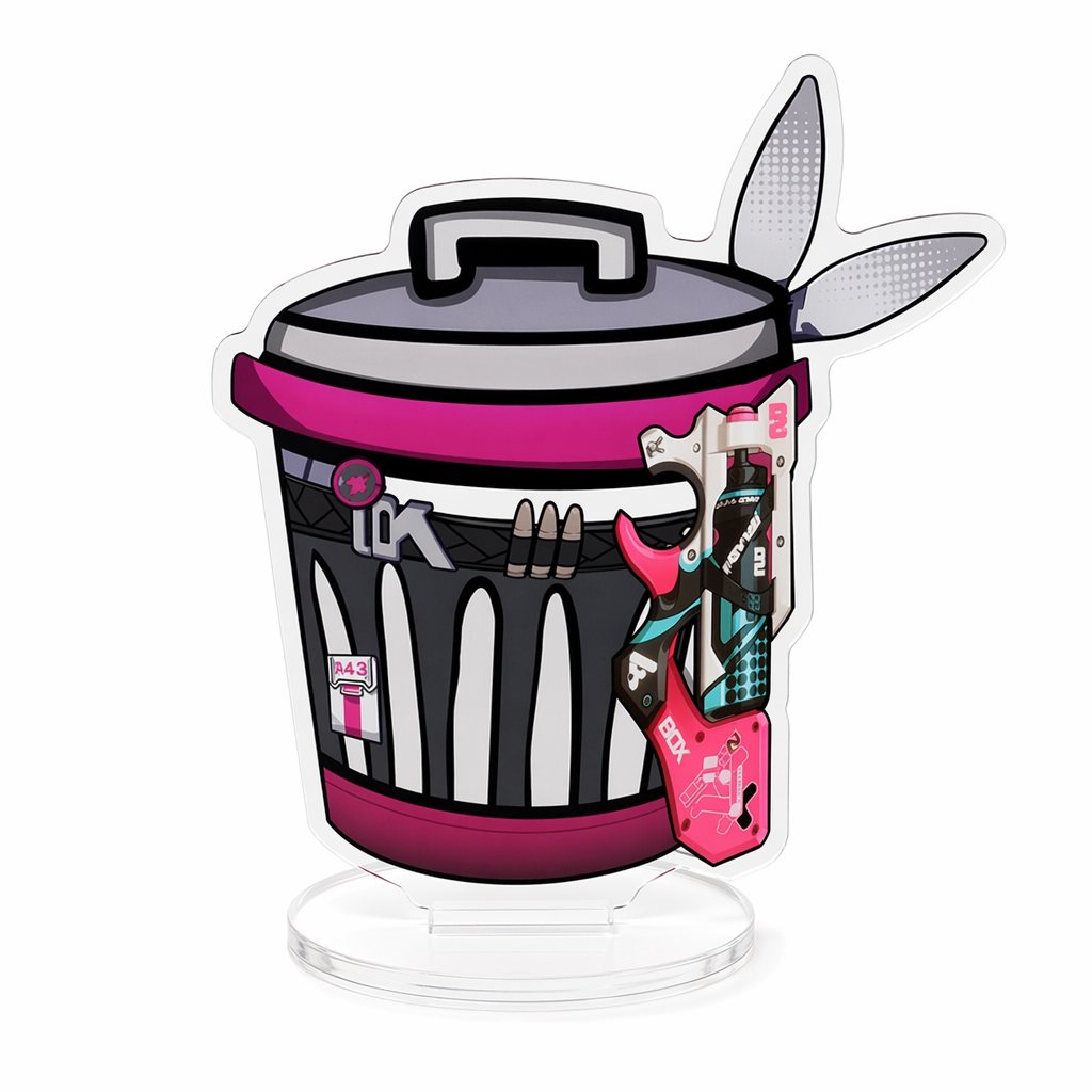 Honkai Star Rail Trash Can Standee Silver Wolf