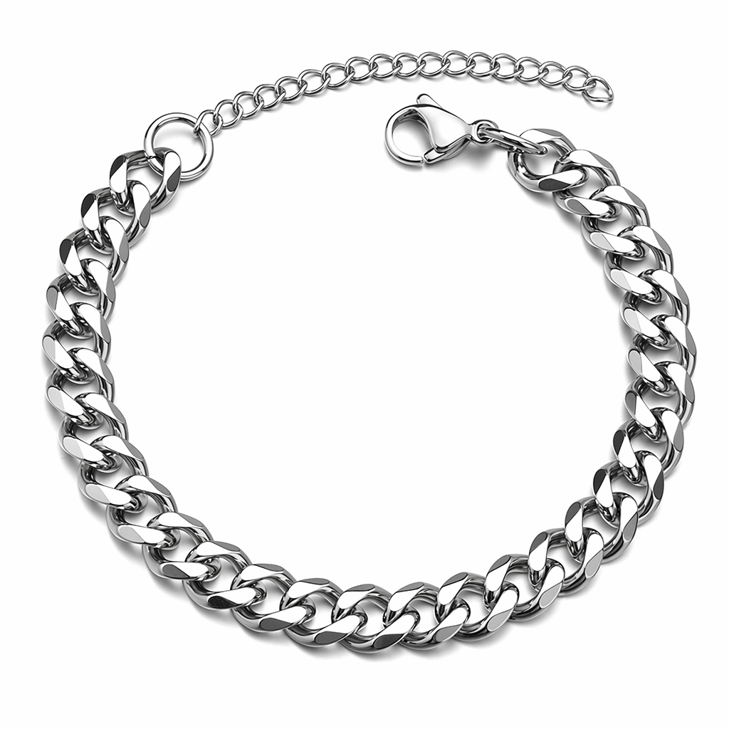 Plated Bracelet with a Timeless Chain Design Sliver